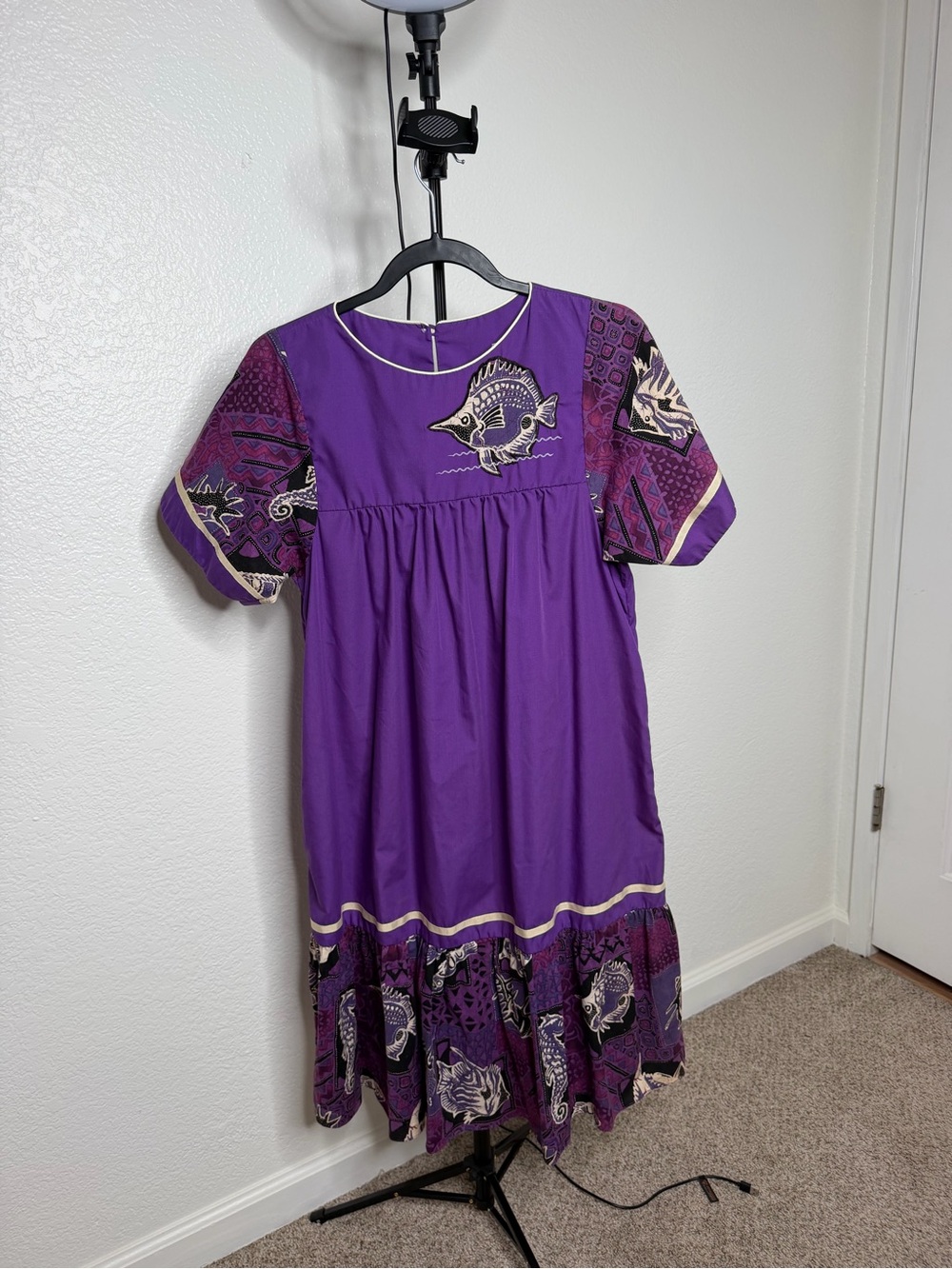 Vintage Liberty House Hawaii Purple Hawaiian 
Dress